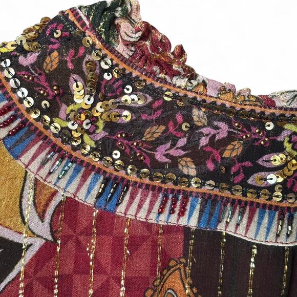 Verb by Pallavi Singhee Embellished Boho Tunic Dress – Size Small - Picture 5 of 8